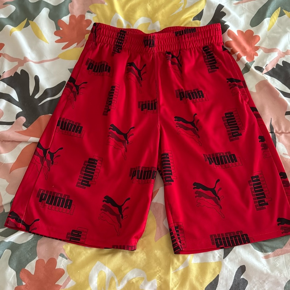 Puma Boys Athletic Shorts Stretch Waistband